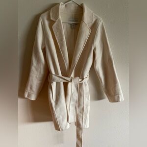 Rachel Zoe wool blend Ivory Outerwear Wrap